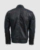 Blue Waxed Jacket with Red Shade