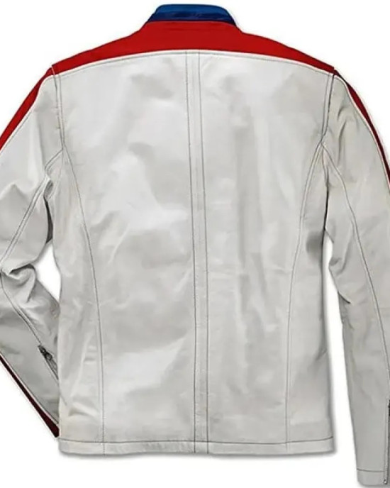 BMW Motorsport Heritage White Leather Racing Jacket