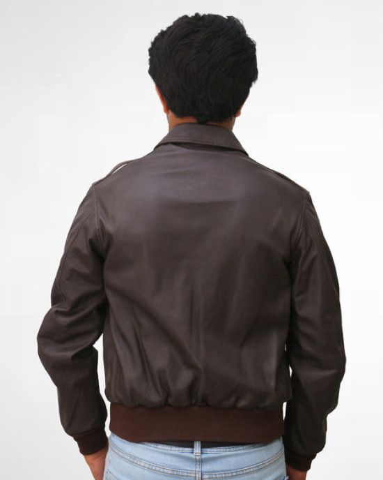 Bomber Black Leather Jacket