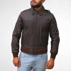 Bomber Black Leather Jacket