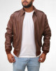 Bomber Brown Leather Jacket