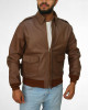 Bomber Flight Brown Real Leather Jacket