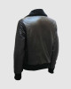 Bomber Leather Jacket With Fur