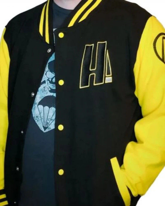 Borderlands Hyperion Black and Yellow Varsity Jacket