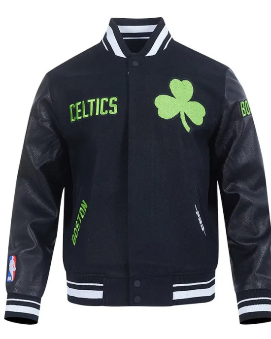 Boston Celtics 2024/25 City Edition Chenille Black Varsity Jacket