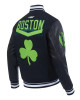 Boston Celtics 2024/25 City Edition Chenille Black Varsity Jacket