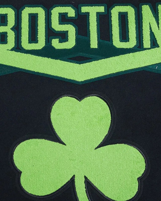 Boston Celtics 2024/25 City Edition Chenille Black Varsity Jacket