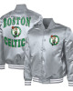 Boston Celtics Adaptive Bold Logo Varsity Satin Jacket