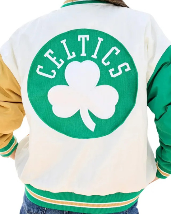 Boston Celtics Color Block Bomber Full-Snap Jacket Boston Celtics Color Block Bomber Full-Snap Jacket