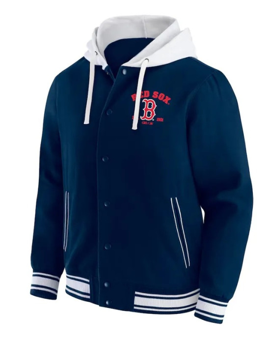 Boston Red Sox Navy Cotton Hooded Jacket