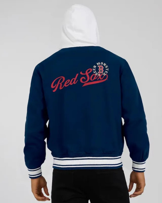 Boston Red Sox Navy Cotton Hooded Jacket
