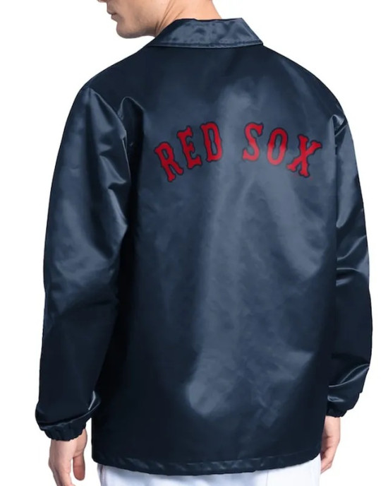 Boston Red Sox Point Man Coaches Navy Jacket Boston Red Sox Point Man Coaches Navy Jacket