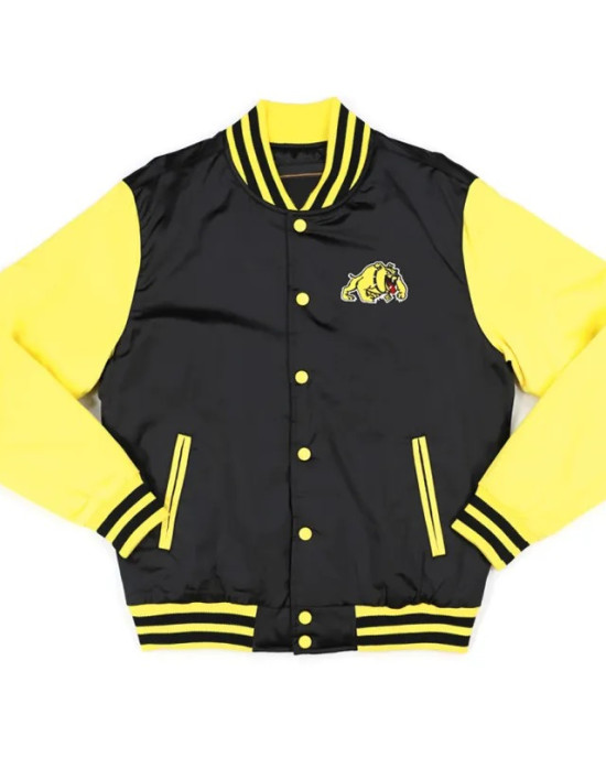 Bowie State Black and Gold Baseball Jacket Bowie State Black and Gold Baseball Jacket