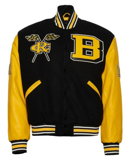 Bowie State University Black and Gold Varsity Jacket