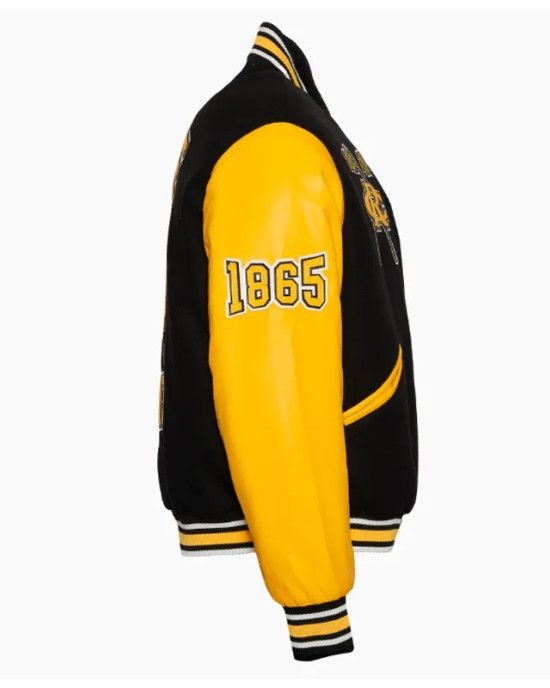 Bowie State University Black and Gold Varsity Jacket