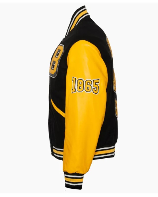Bowie State University Black and Gold Varsity Jacket