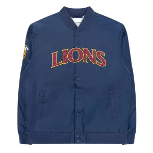 Brisbane Lions Full-Snap Bomber Navy Jacket