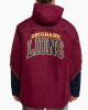 Brisbane Lions Stadium Maroon and Navy Full-Zip Hooded Jacket