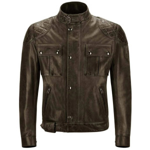 Brooklands Biker Diamond Quilted Leather Jacket
