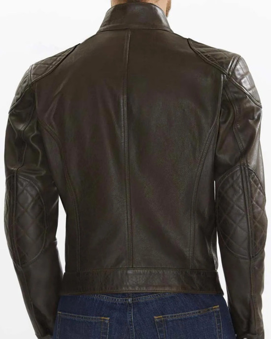 Brooklands Biker Diamond Quilted Leather Jacket