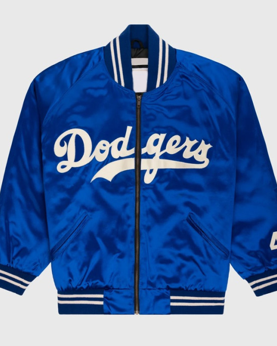 Brooklyn Dodgers Classic Royal Varsity Satin Jacket