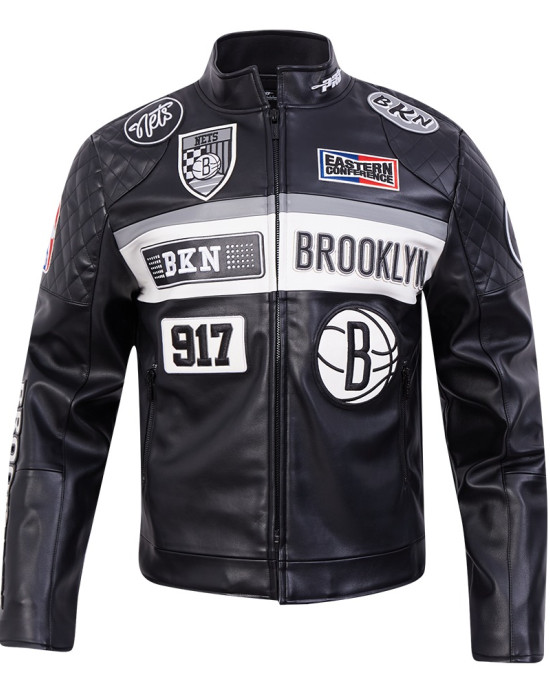Brooklyn Nets Men's Moto Jacket