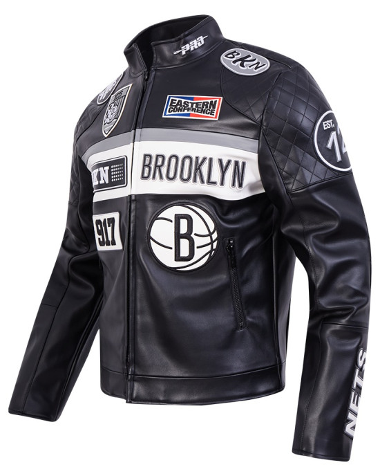 Brooklyn Nets Men's Moto Jacket