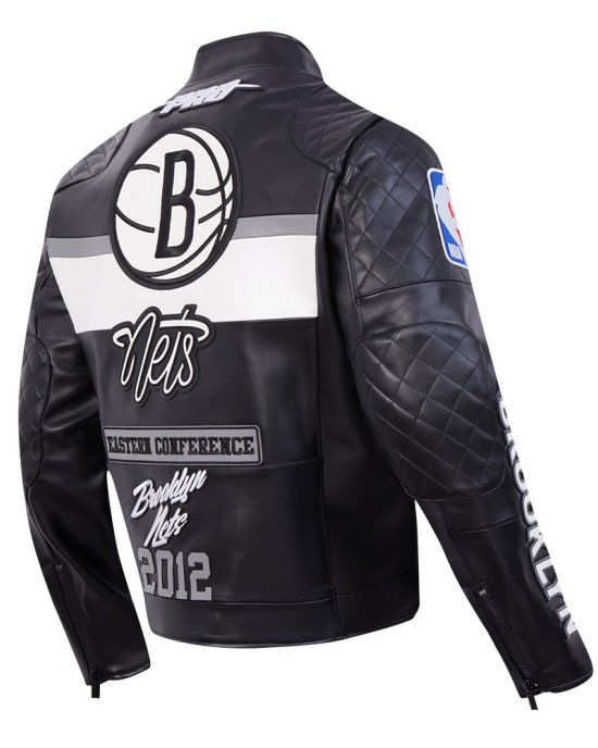 Brooklyn Nets Men's Moto Jacket