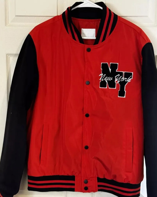 Brooklyn NY Calling Your Street Soul Red Varsity Jacket
