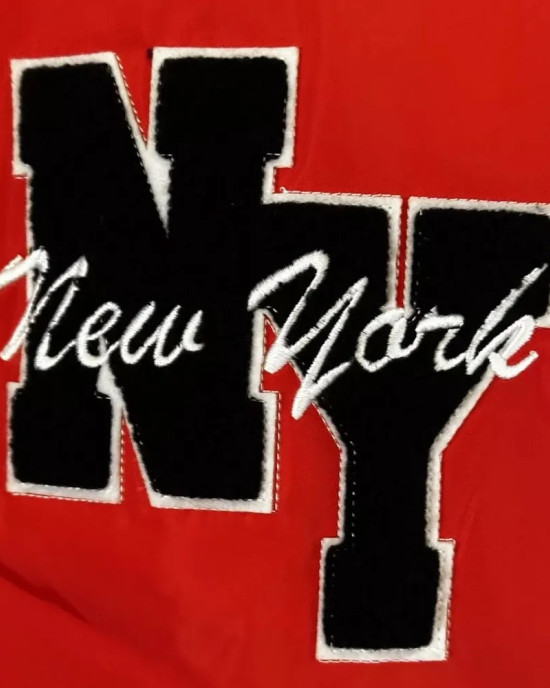 Brooklyn NY Calling Your Street Soul Red Varsity Jacket
