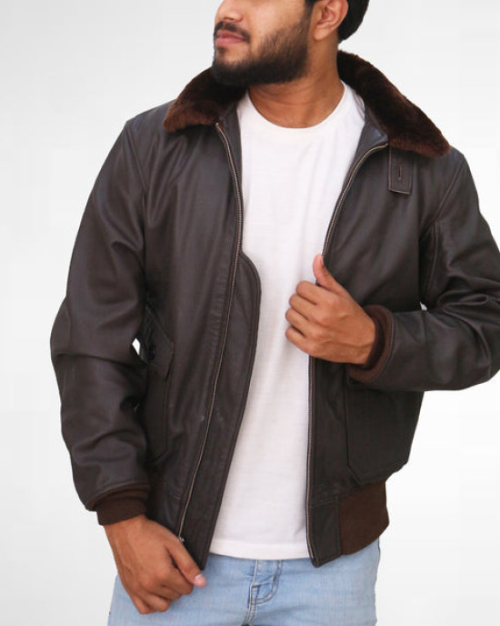 Brown Collar Sherling Jacket