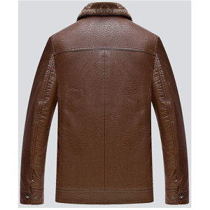 Brown Fur Real Leather Jacket