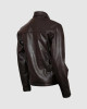 Brown Leather Biker Jacket