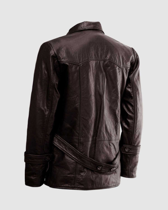 Brown Reefer Leather Jacket