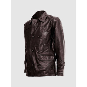 Brown Reefer Leather Jacket