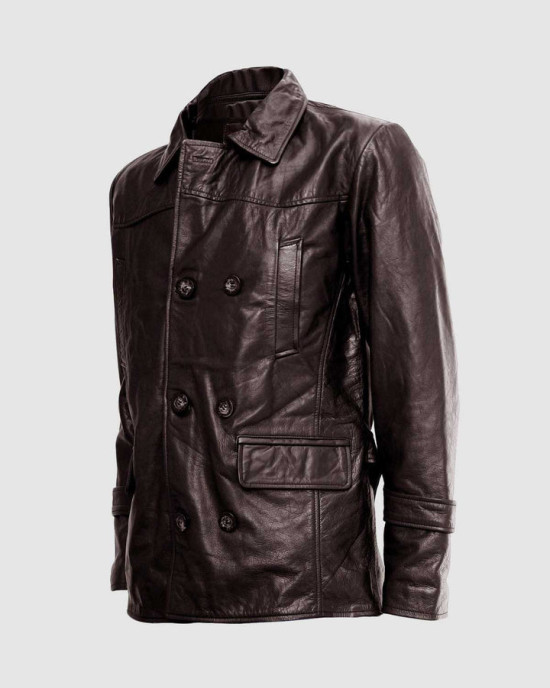 Brown Reefer Leather Jacket