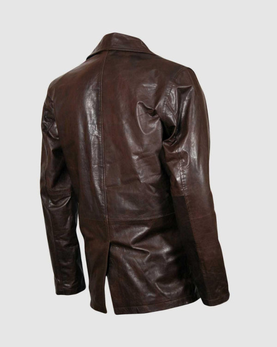 Brown Vintage Leather Coat Brown Vintage Leather Coat