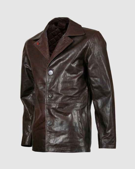 Brown Vintage Leather Coat Brown Vintage Leather Coat
