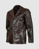 Brown Vintage Leather Coat Brown Vintage Leather Coat