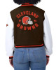 Brown/White Cleveland Browns Varsity Full-Zip Jacket