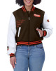 Brown/White Cleveland Browns Varsity Full-Zip Jacket
