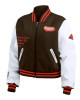 Brown/White Cleveland Browns Varsity Full-Zip Jacket