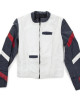 Bruce Lee Navy and White Leather Jacket Bruce Lee Navy and White Leather Jacket