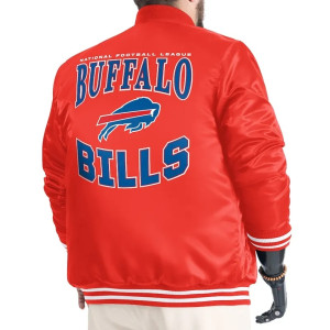 Buffalo Bills Adaptive Team Graphic Varsity Satin Jacket