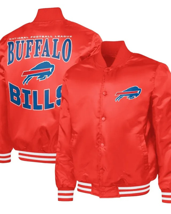 Buffalo Bills Adaptive Team Graphic Varsity Satin Jacket