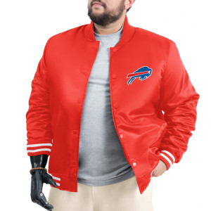 Buffalo Bills Adaptive Team Graphic Varsity Satin Jacket