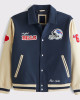 Buffalo Bills Blue and Eggshell Varsity Bomber Jacket
