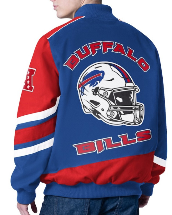 Buffalo Bills Prime Time Racing Full-Zip Royal Cotton Jacket