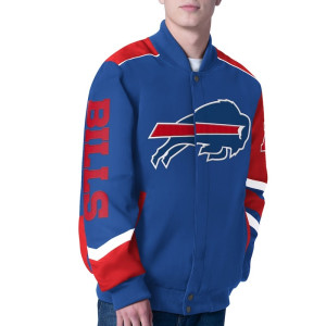 Buffalo Bills Prime Time Racing Full-Zip Royal Cotton Jacket