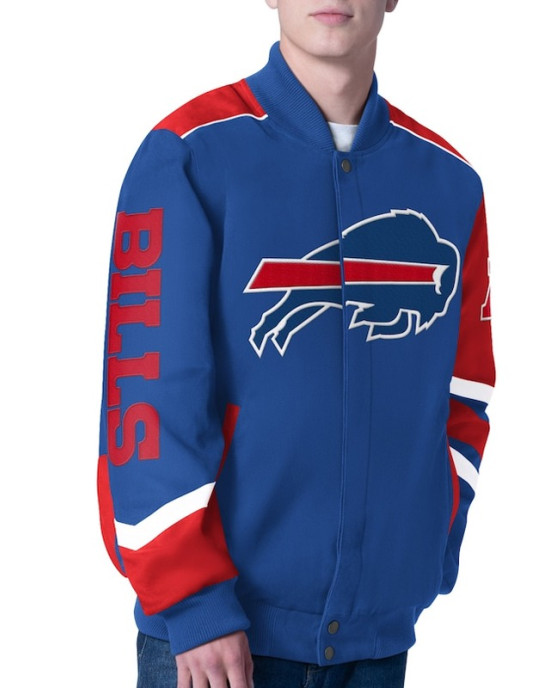Buffalo Bills Prime Time Racing Full-Zip Royal Cotton Jacket